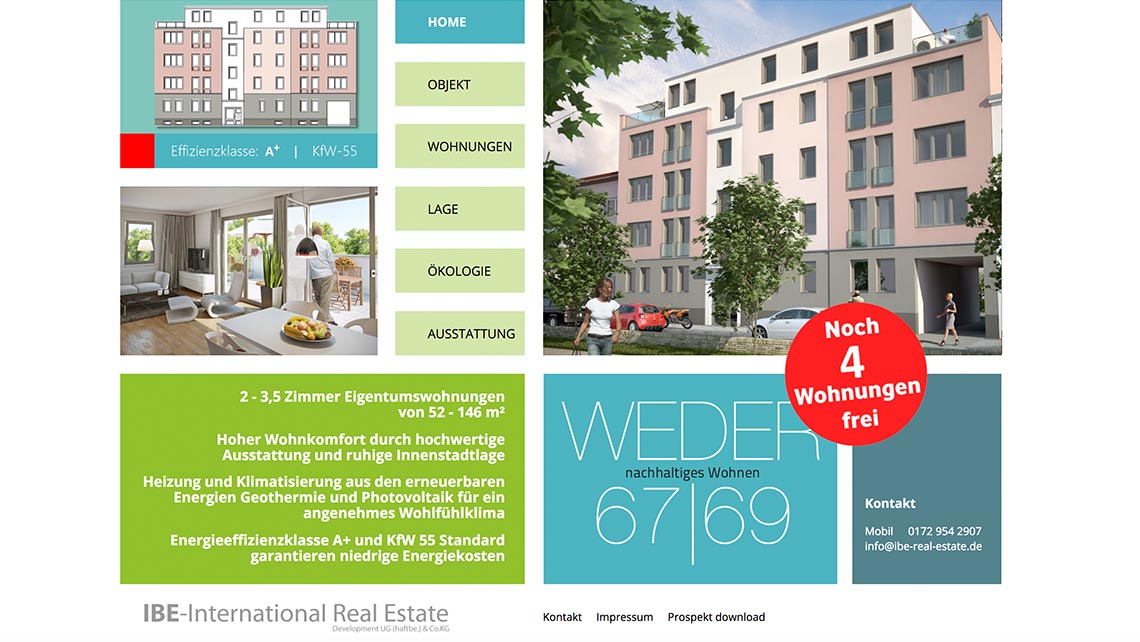 Webseite von International Real Estate